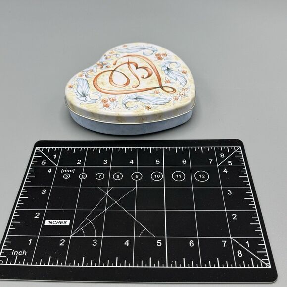 Brighton Heart Shaped Tin Trinket Jewelry Box Empty Love Romance 5.5" - Picture 4 of 10